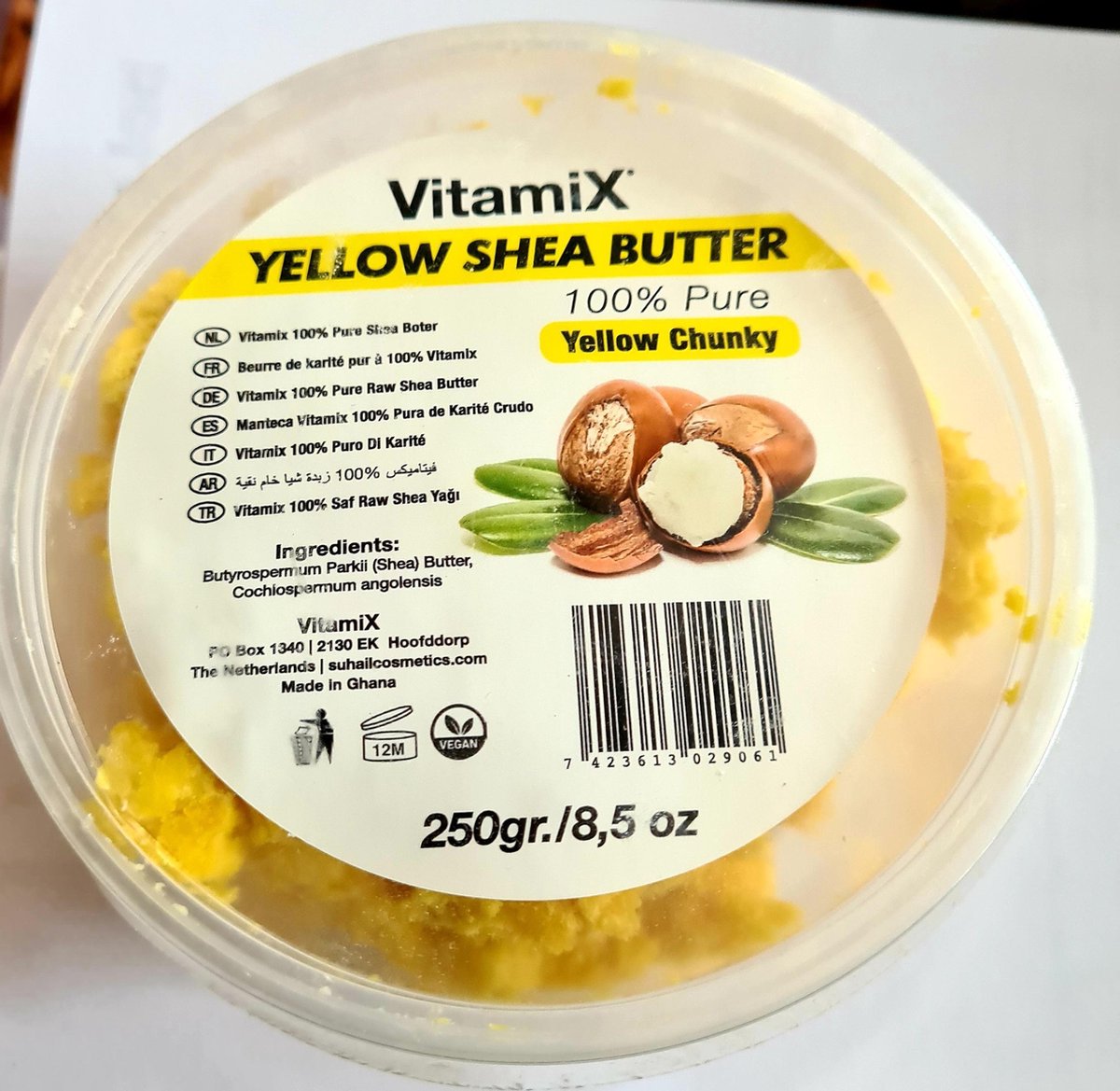 Vitamix 100% Pure Shea Butter Chunky Yellow 250gr.