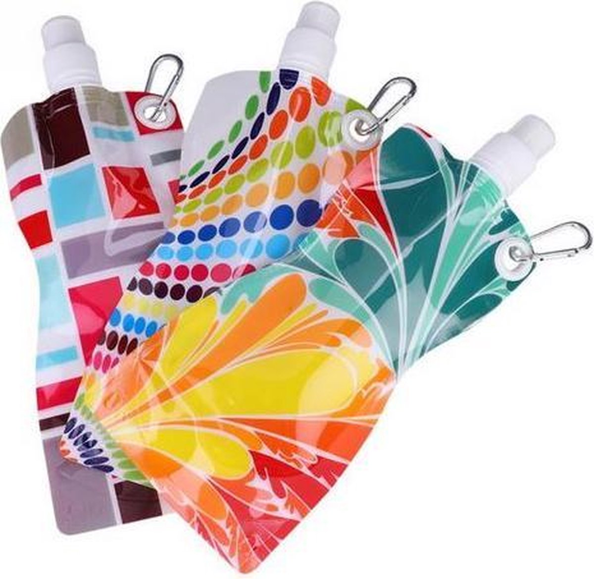 3 stuks multicolor outdoor water drink zakken 580ml
