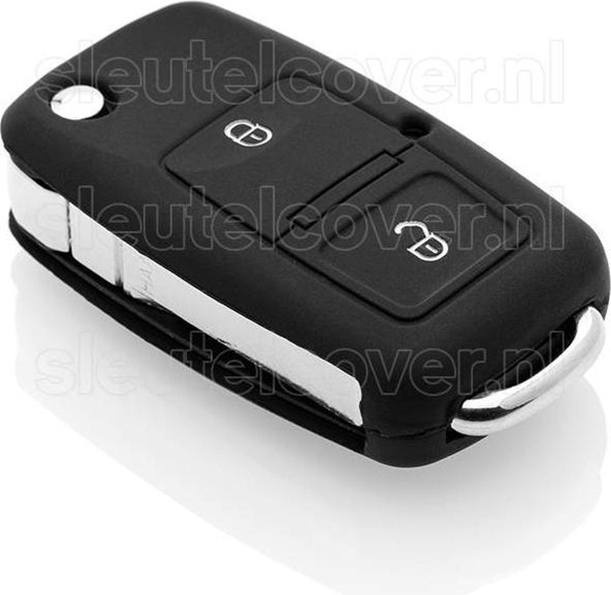 Seat SleutelCover - Zwart / Silicone sleutelhoesje / beschermhoesje autosleutel