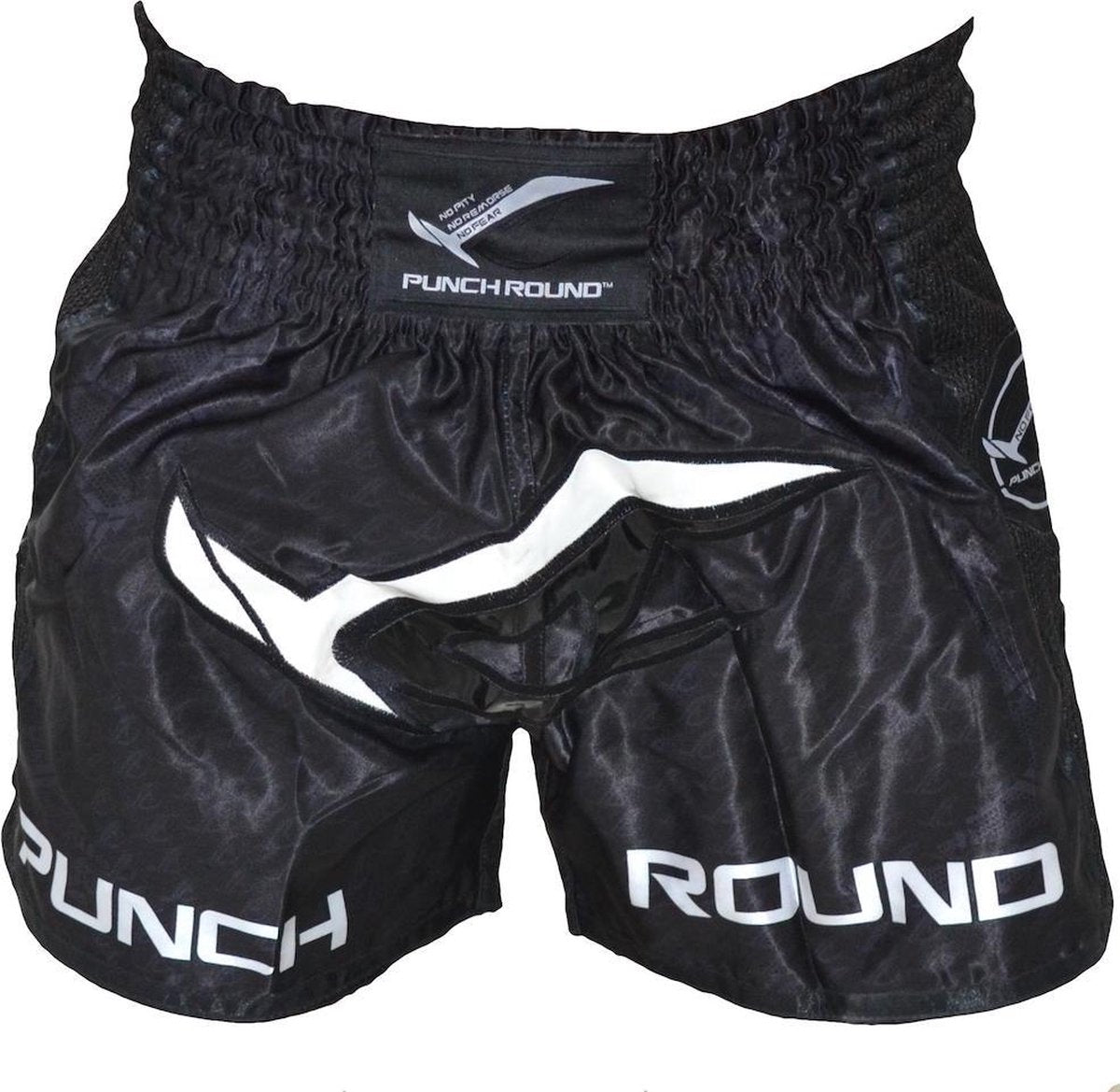 Punch Round Kickboks Broekjes NoFear Zwart Wit XS = Jeans Maat 28 | 8 t/m 10 Jaar