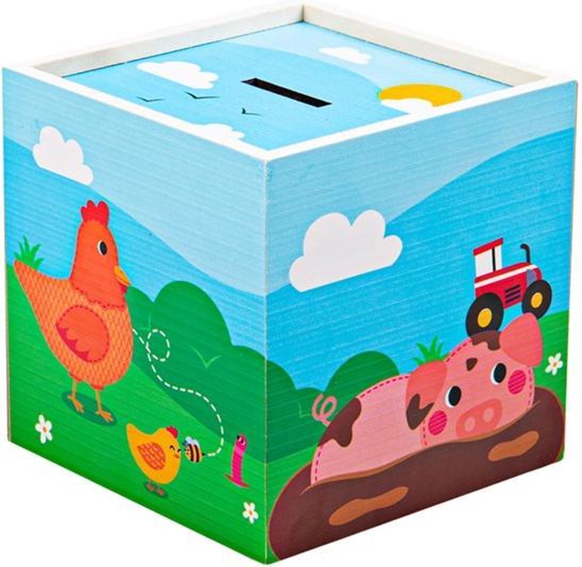 Tidlo Houten Spaarpot Boerderij T0310