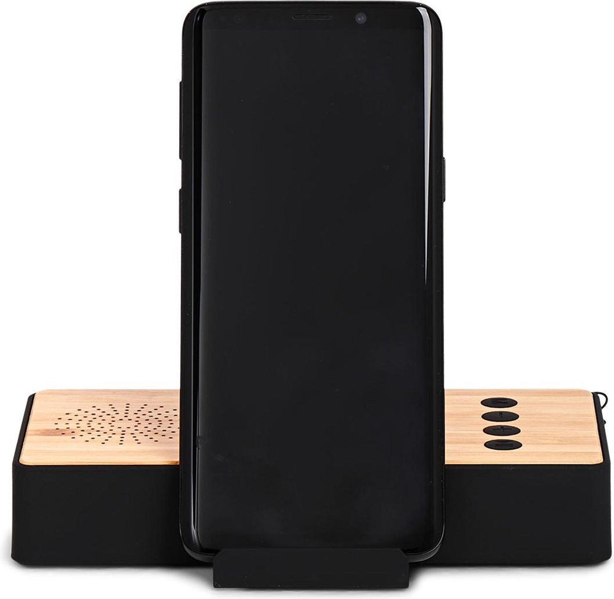 Brainz Powerbank en Speaker Zwart Bamboo