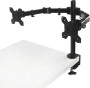 Monitor Arm Universeel 2 schermen Zwart - VESA 75x75 - VESA 100x100 - Kantelbaar en zwenkbaar - Monitoren aan bureau of tafel