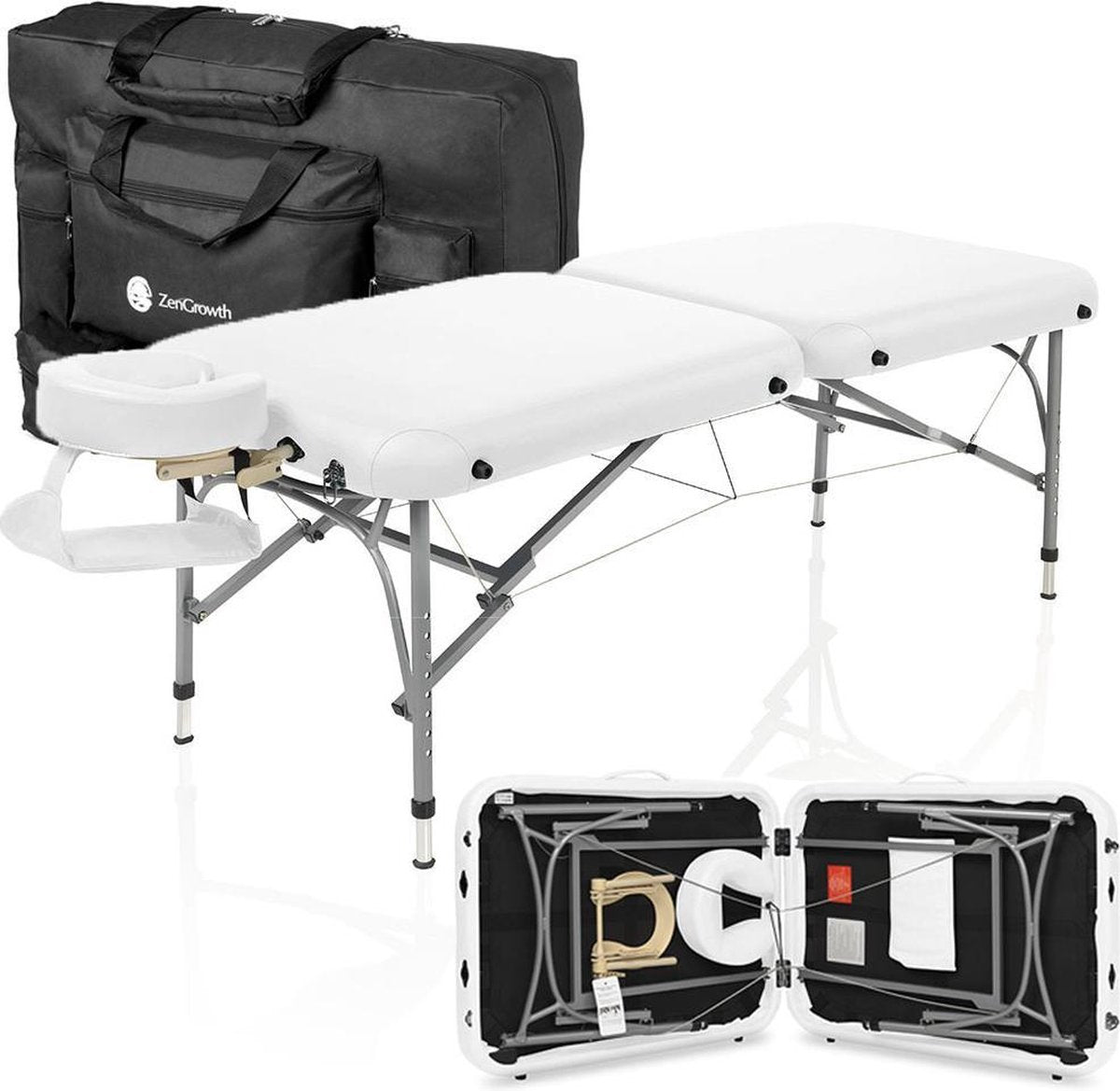 ZENGROWTH Massagetafel Artarmon II Wit 71cm
