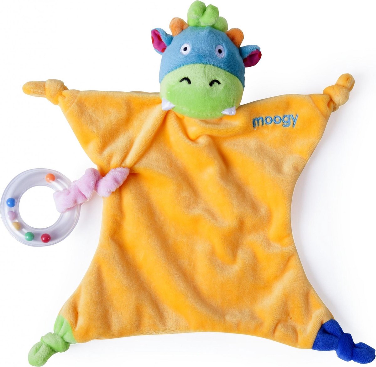 Miniland Knuffeldoekje Moogy 25 Cm Oranje/groen