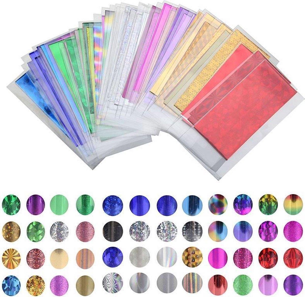 LOUZIR 40 Nagelstickers- Nagel Folie- Multi color