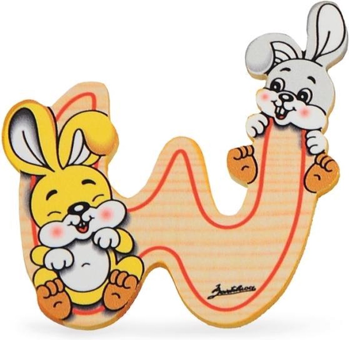 Alfabet letter hout groot W | Bartolucci
