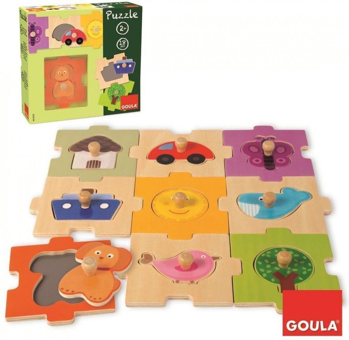 Goula Houten Puzzel - 18 stukjes