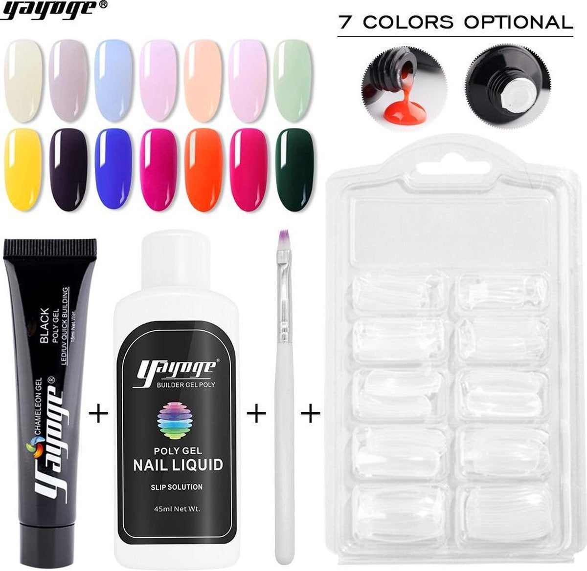 Yayoge set 15ML 4 Stks Poly Gel Sets Uv Gel Acryl - P14-A1-ROSE