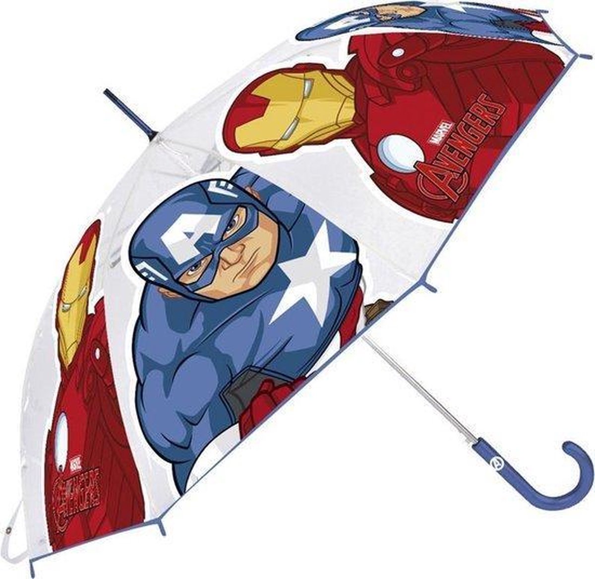 Marvel Paraplu Avengers Junior 46 Cm Transparant/blauw