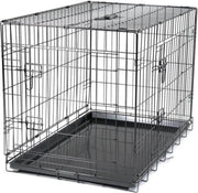 VADIGRAN Klassieke opvouwbare metalen kooi - 91 x 61 x 66 cm - Zwart - voor hond