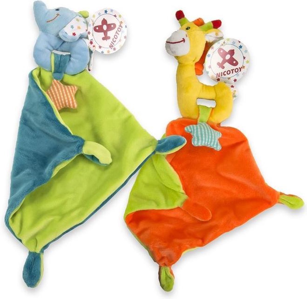 Knuffeldoekje Olifant of Giraff ( 1Stuk)