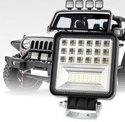 2 STKS 4 inch 20W Spot / Flood Light Wit licht Vierkant Waterdichte Auto SUV Werklampen Spotlight LED-lampen