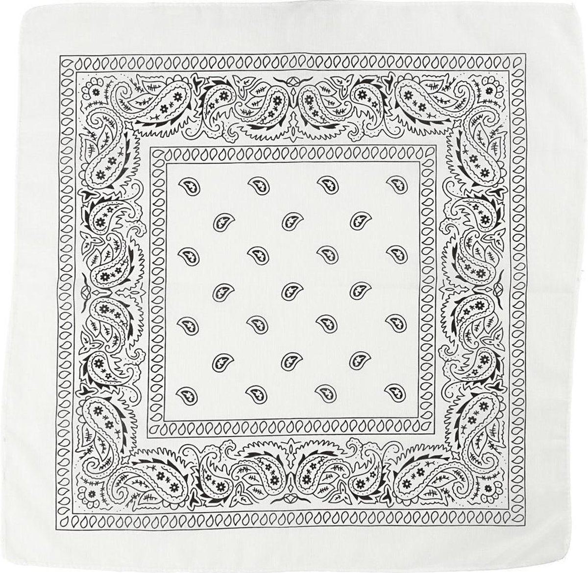Bandana Paisley 55 X 55 Cm Wit
