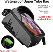 Baymate Fietstas Waterdicht Touchscreen Fietstas Top Voorbuis Frame MTB Racefietstas 6.5 Telefoonhoes Fietsaccessoires 017-5 6.5 inch
