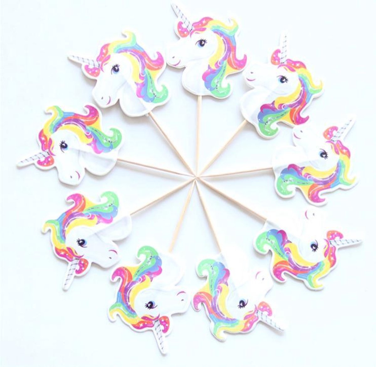 ProductGoods - 48x Leuke cocktailprikkers eenhoorn | Unicorn | Verjaardag | Sateprikkers | Traktatie | Feest | Prikkers