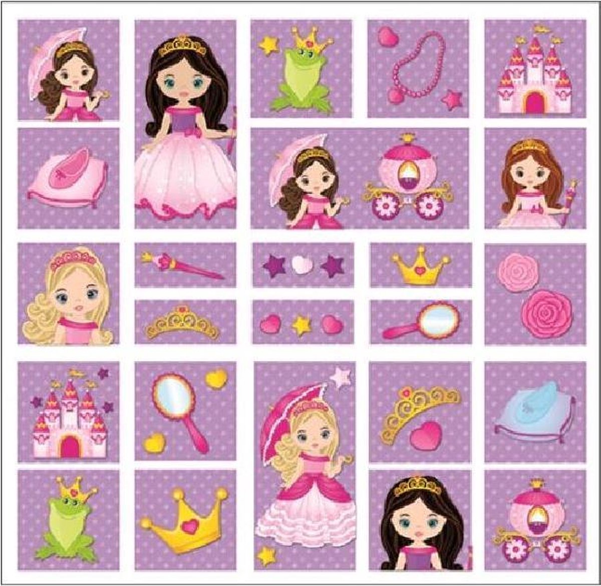 W&o Stickervel 3d Princess 20 X 19
