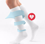 Duopack Compressiekousen / Steunkousen - Elastische Hardloop / Sport / Vliegtuig Compressie Sokken - Running Travel Sock - Reissokken / Reis Kousen - Heren/Dames 2 Paar - Maat 36-40 - Wit
