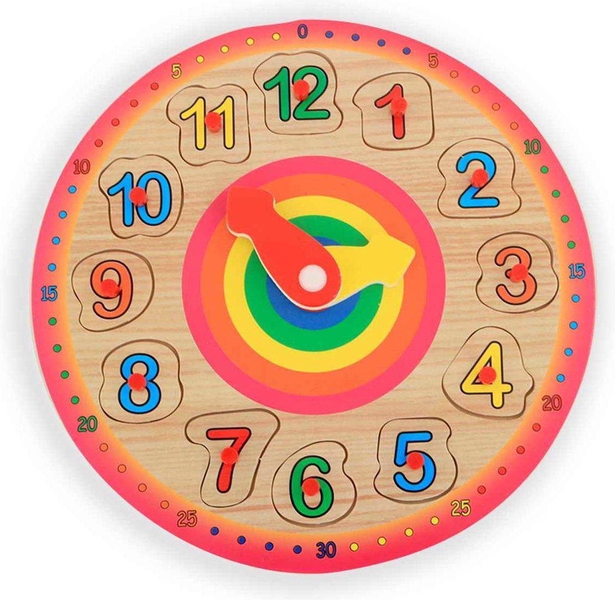 Playfun Speelklok 24 Cm Hout Blank/rood