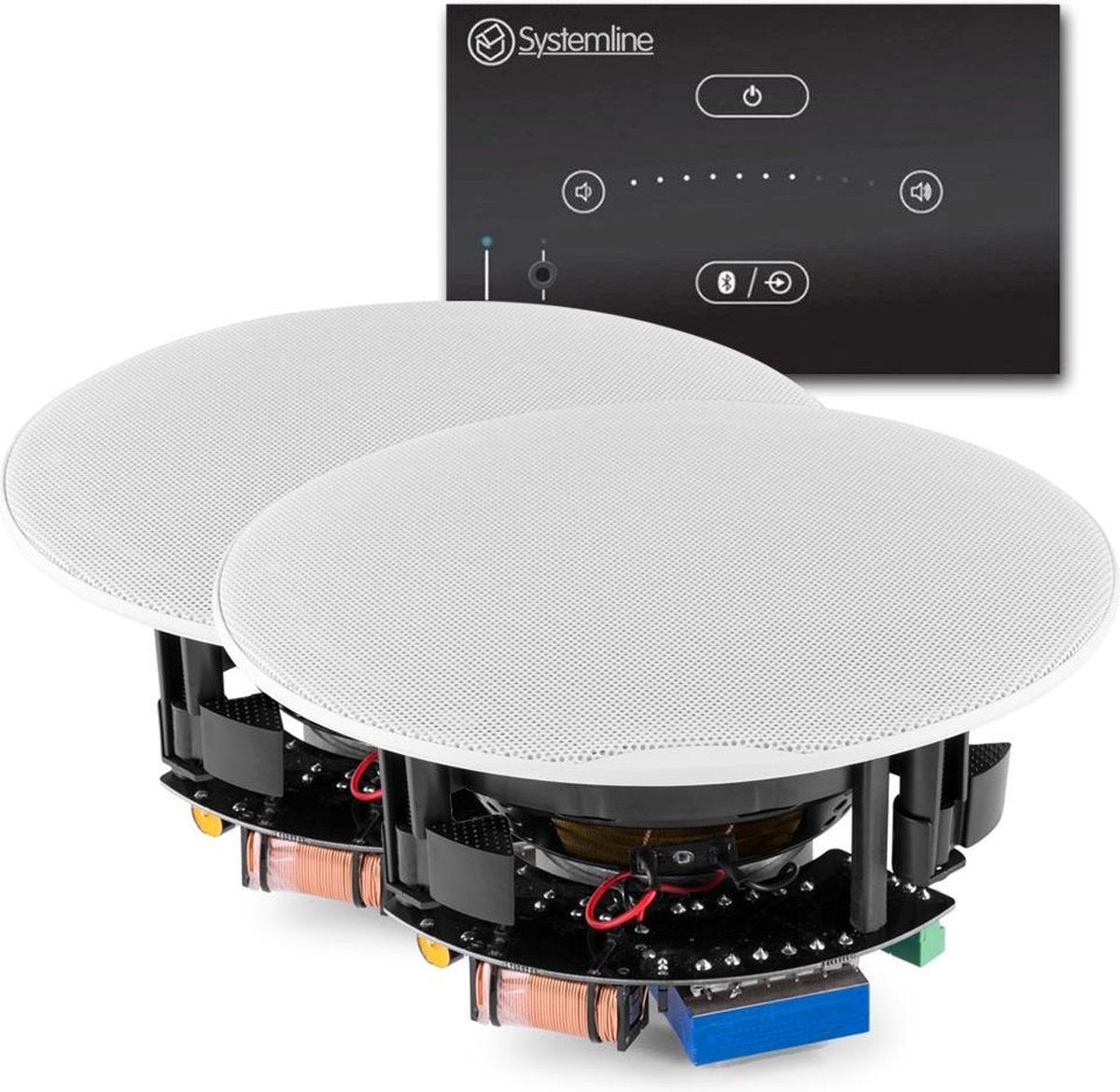 Inbouw stereo set - Systemline E50 inbouw Bluetooth versterker met twee plafondspeakers voor keuken