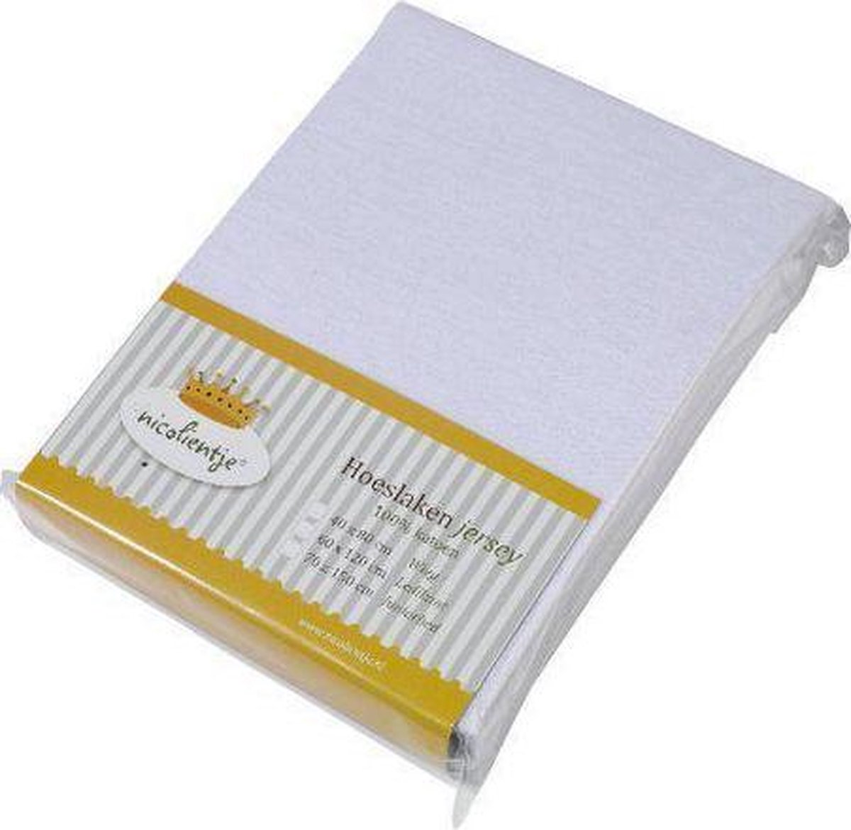 Nicolientje Hoeslakentje Hoeslaken jersey 60x120 cm (ledikant) wit