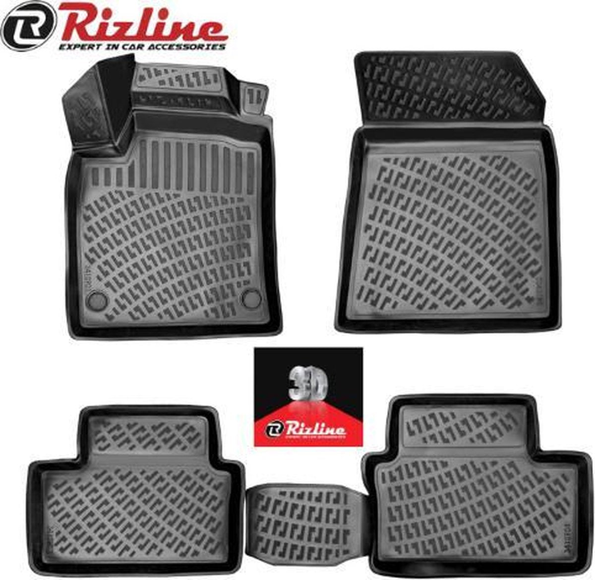 Automatten RENAULT CLIO 5 2019-Heden Premium 3D originele pasvorm-rubberen zwart