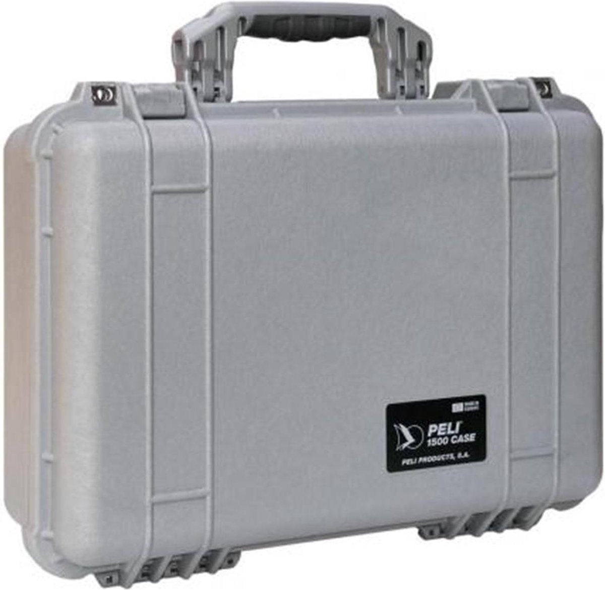 Peli 1500 Waterdichte Camerakoffer Zilver met Foam Interieur