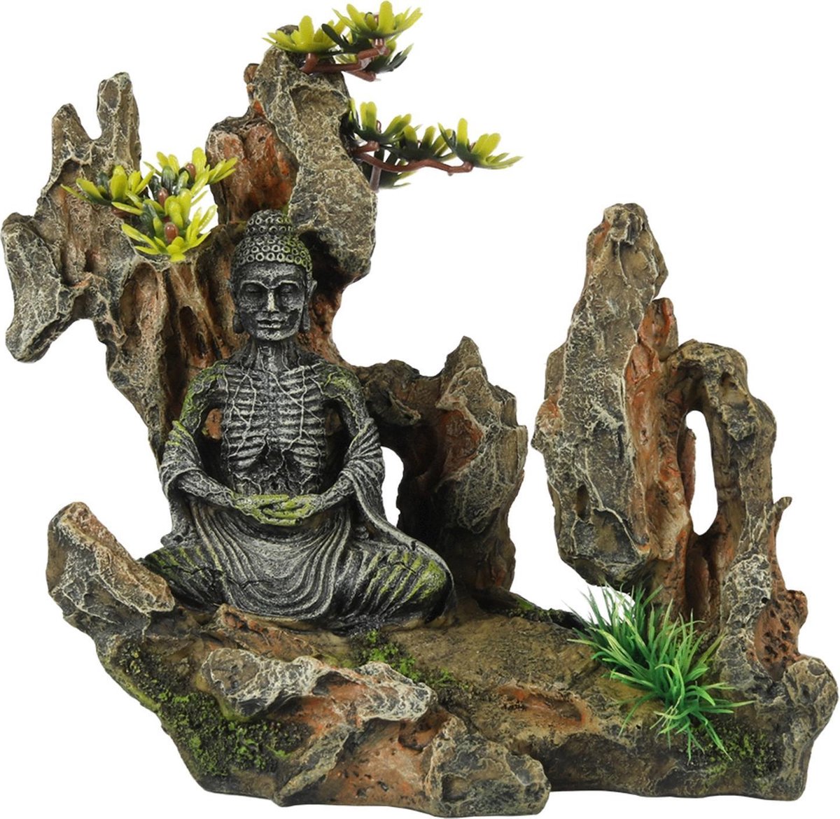 Aqua Della Buddha Op Berg - Aquarium - Ornament - 20.2x11.3x18 cm