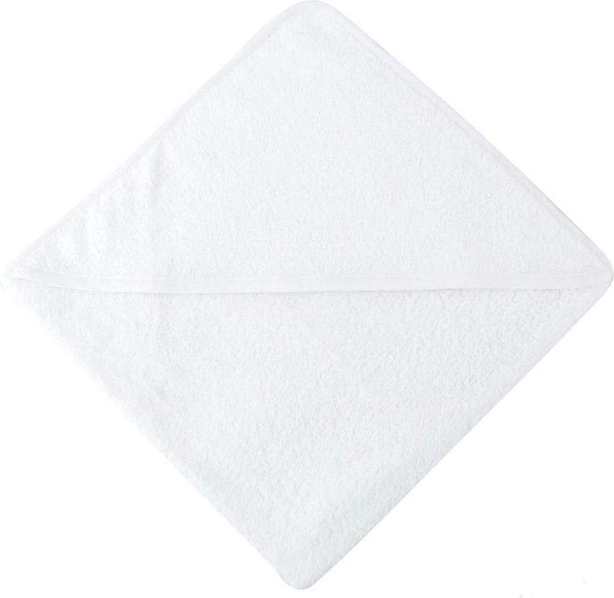 Badstof Baby Handdoek - Omslagdoek - Badcape | 70x70 cm | WIT