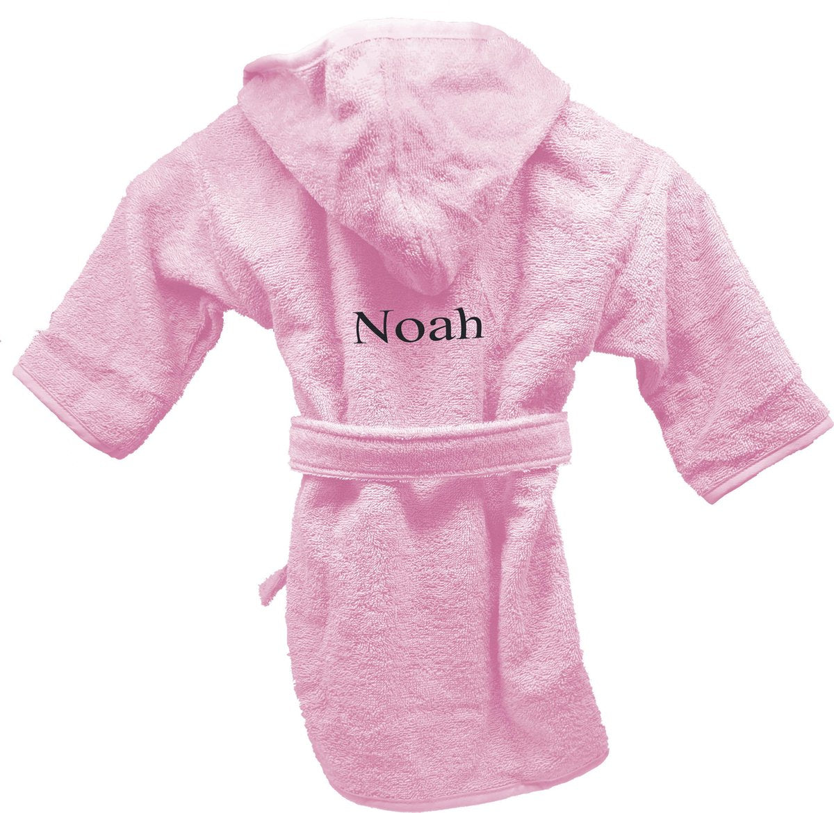 Badjas uni line 1-2jr - roze - met GRATIS geborduurde naam