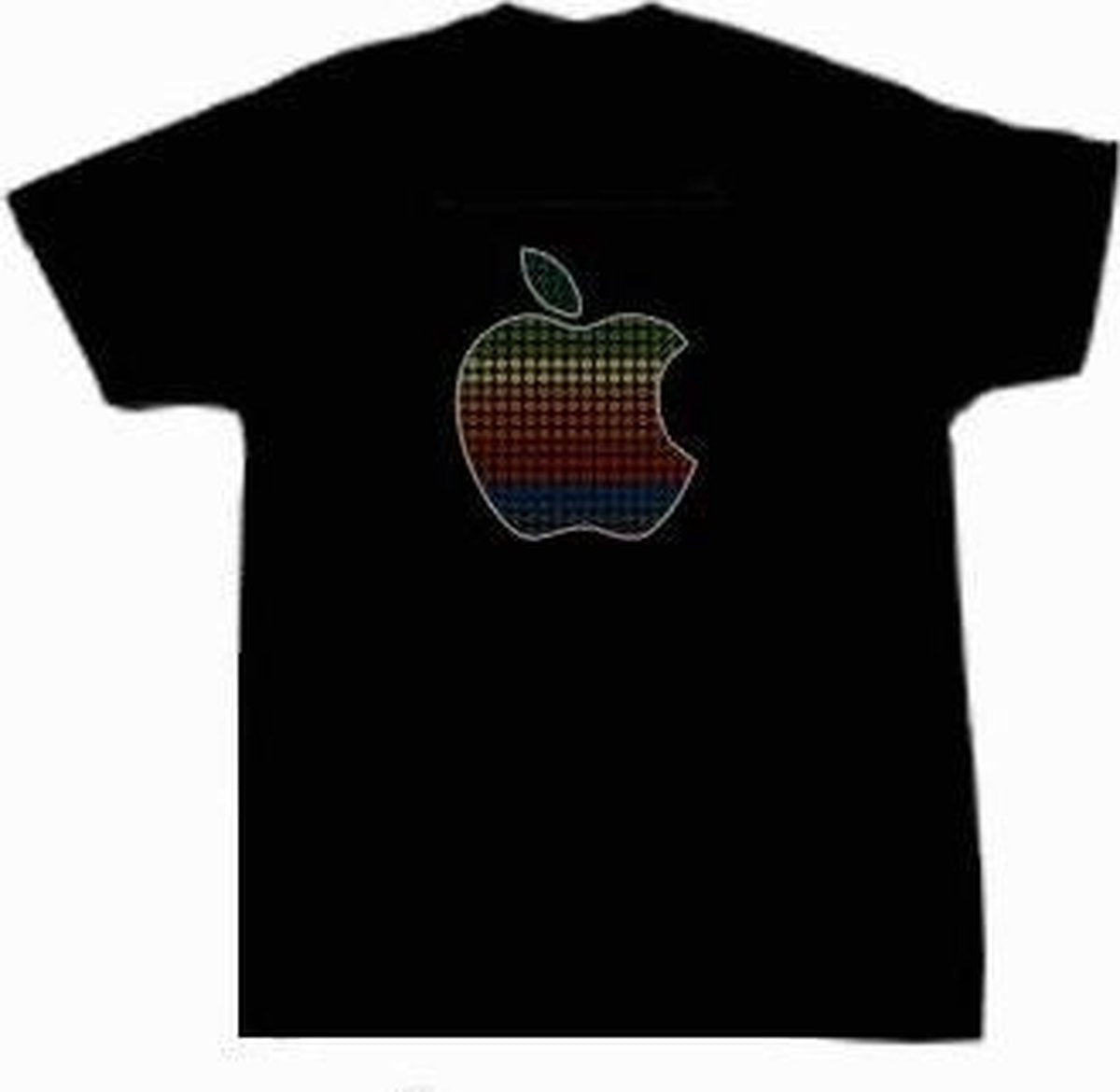 LED - T-shirt - Equalizer - Zwart - Appel - S