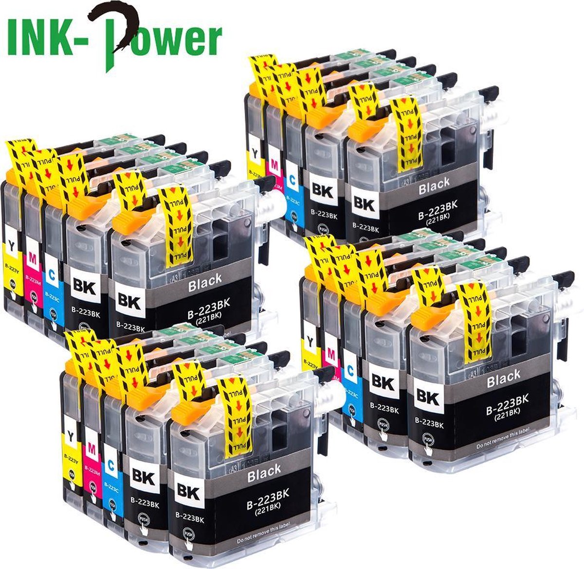 Inktcartridges voor Brother LC223 | Multipack van 20 cartridges voor MFC J5320DW - J4120DW - J4420DW - J880DW - J480DW - J4620DW - J5620DW - J680DW - J5625DW - J4625DW - J5720DW