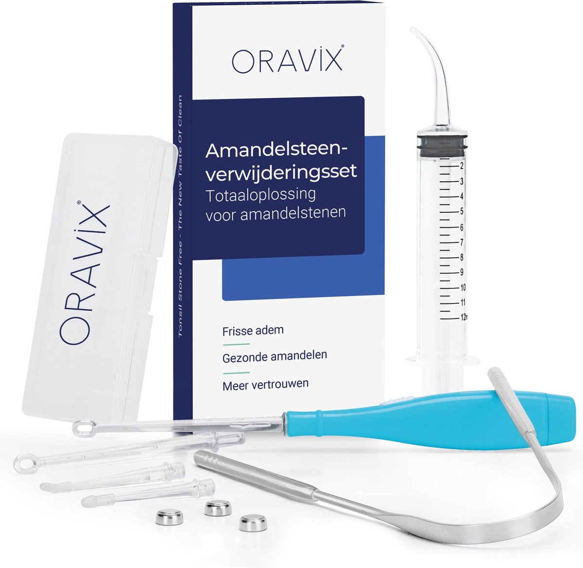 Amandelstenen Verwijder Kit | Amandelstenen Verwijderen & Voorkomen | Verlicht Zere Keel| Slechte Adem Verhelpen| LED Tool met 3 Mondstukken