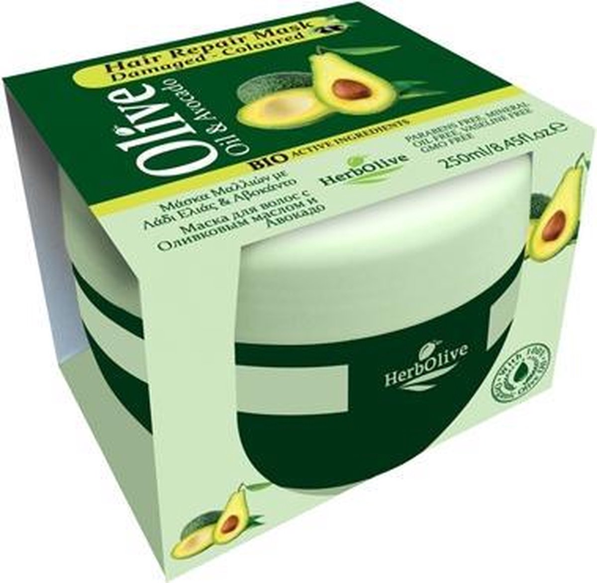Herbolive Avocado Haarmasker voor Gekleurd & Beschadigd Haar