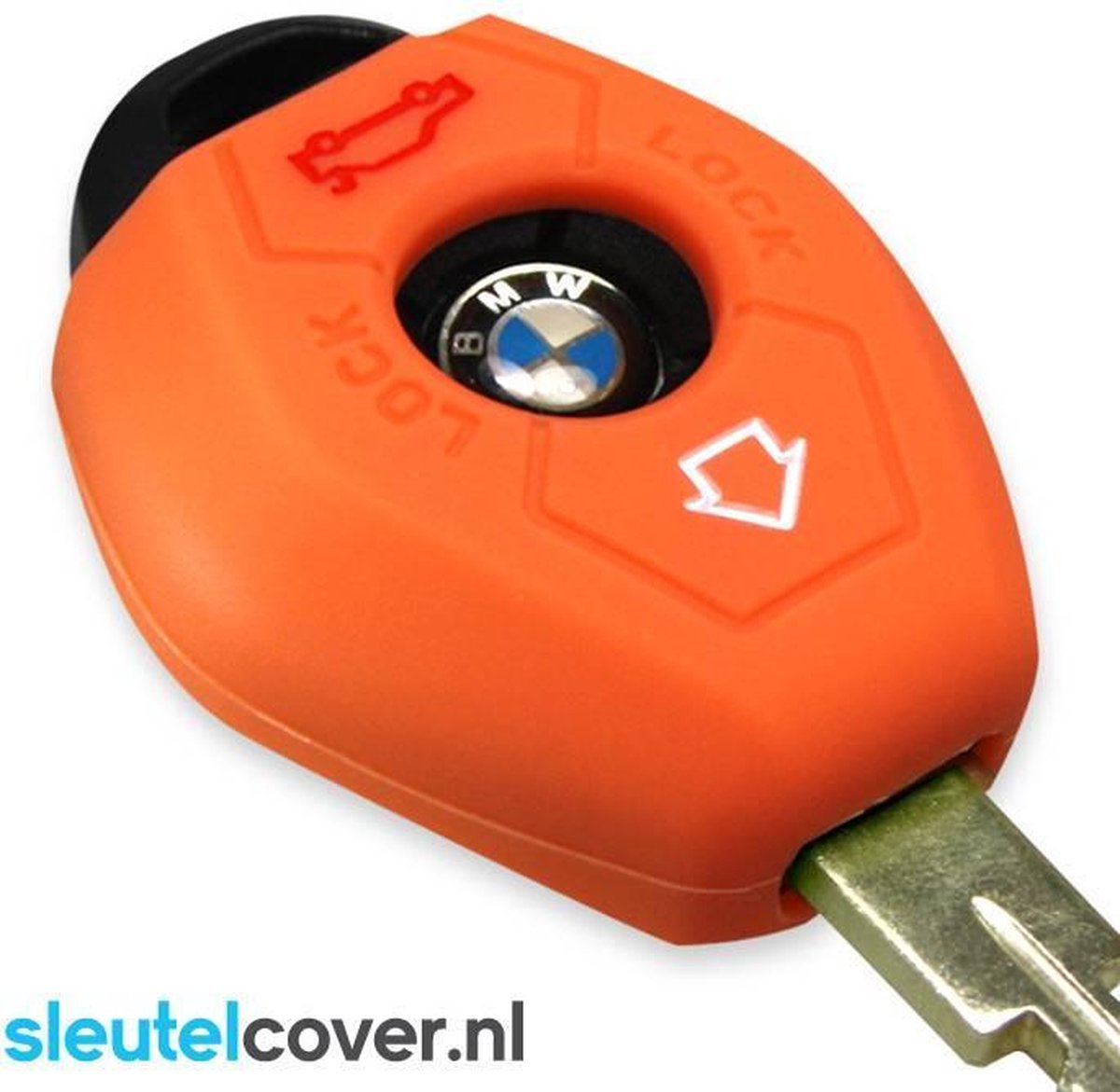 BMW SleutelCover - Oranje / Silicone sleutelhoesje / beschermhoesje autosleutel