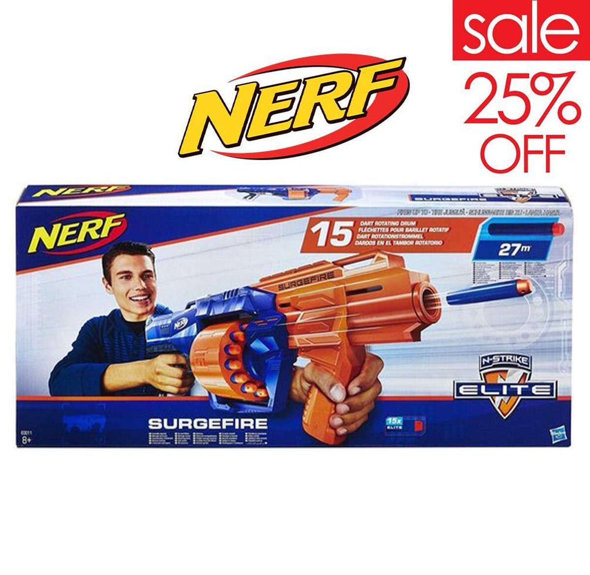 NERF® GUN SURGEFIRE + FREE DARTS