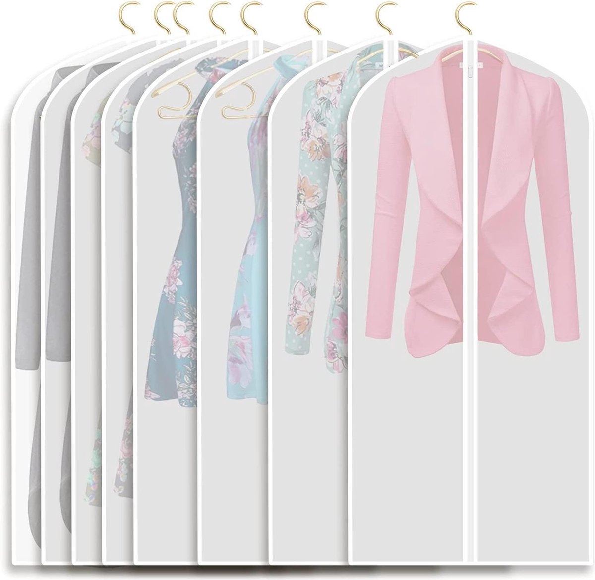 BOTC Kledinghoes M - 60x90 cm - 2 stuks - Transparant met White