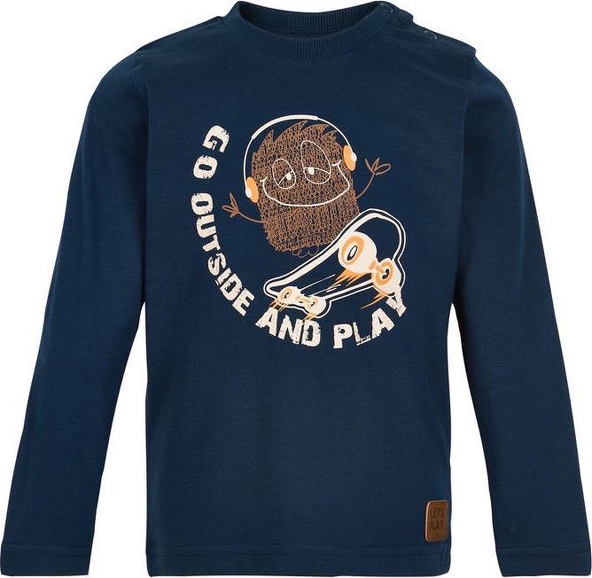 Minymo - jongens shirt - lange mouwen - blauw - Maat 86