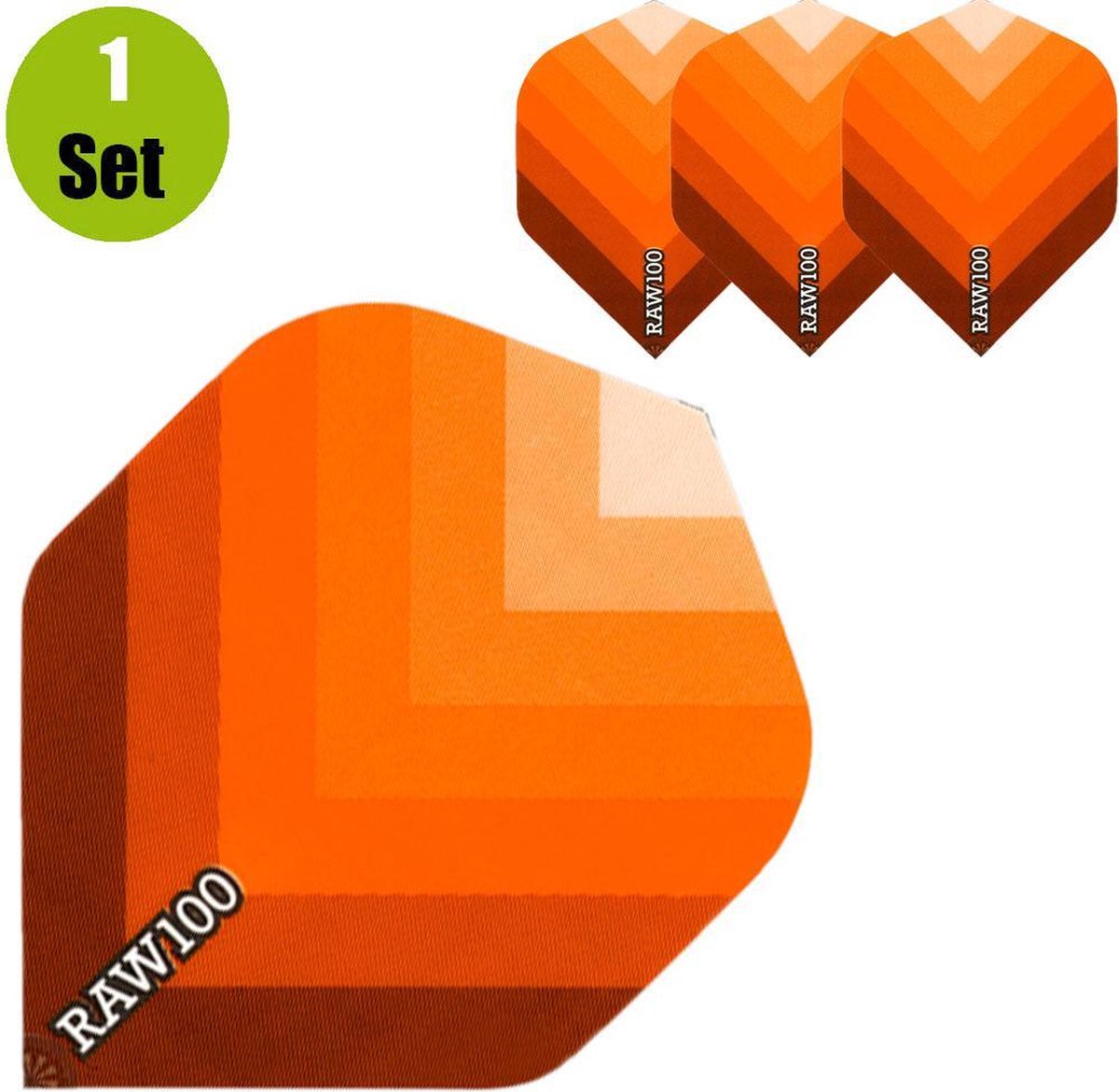 Raw100 Arrow Dart Flights - Oranje- ()