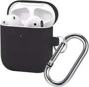 AirPods Hoesje - Siliconen Case - Airpods 1/2 Hoesje - Zwart - Black