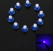 10 STKS 2 W T4.2 Wedge Instrumentenpaneel LED Licht Dashboard Gauge Cluster Indicator Lamp (Blauw Licht)