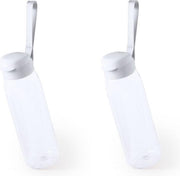 Set van 2x stuks drinkfles/waterfles 820 ml wit van Tritan kunststof - Sport bidon waterflessen