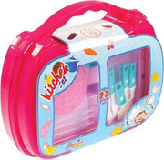 Mochtoys Speelgoed Keukenkoffer 30x25x8 Cm Roze/lichtblauw