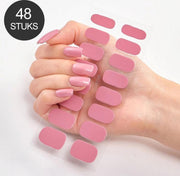 Goodlux nagelstickers set 48 stuks - Plaknagels - Kunstnagels - Nepnagels - Roze
