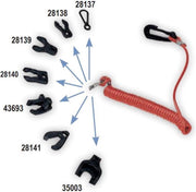 Lalizas Set Kill Switch Key w/Coil Lanyard