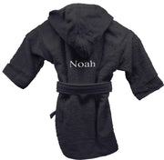 Badjas uni line 0-12mnd - navy - met GRATIS geborduurde naam