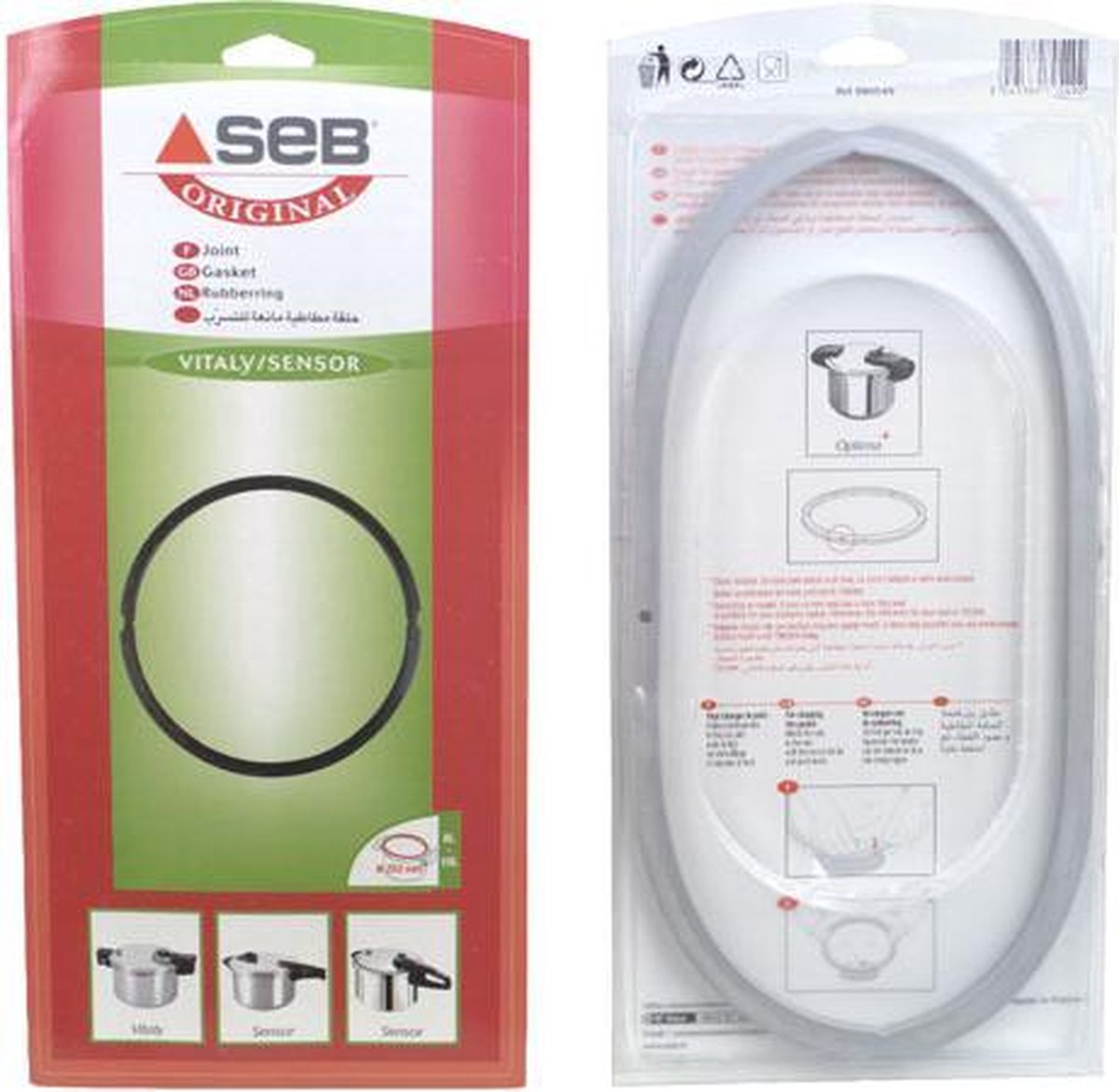 SEB snelkookpakking roestvrij staal 980549 8-10L �25