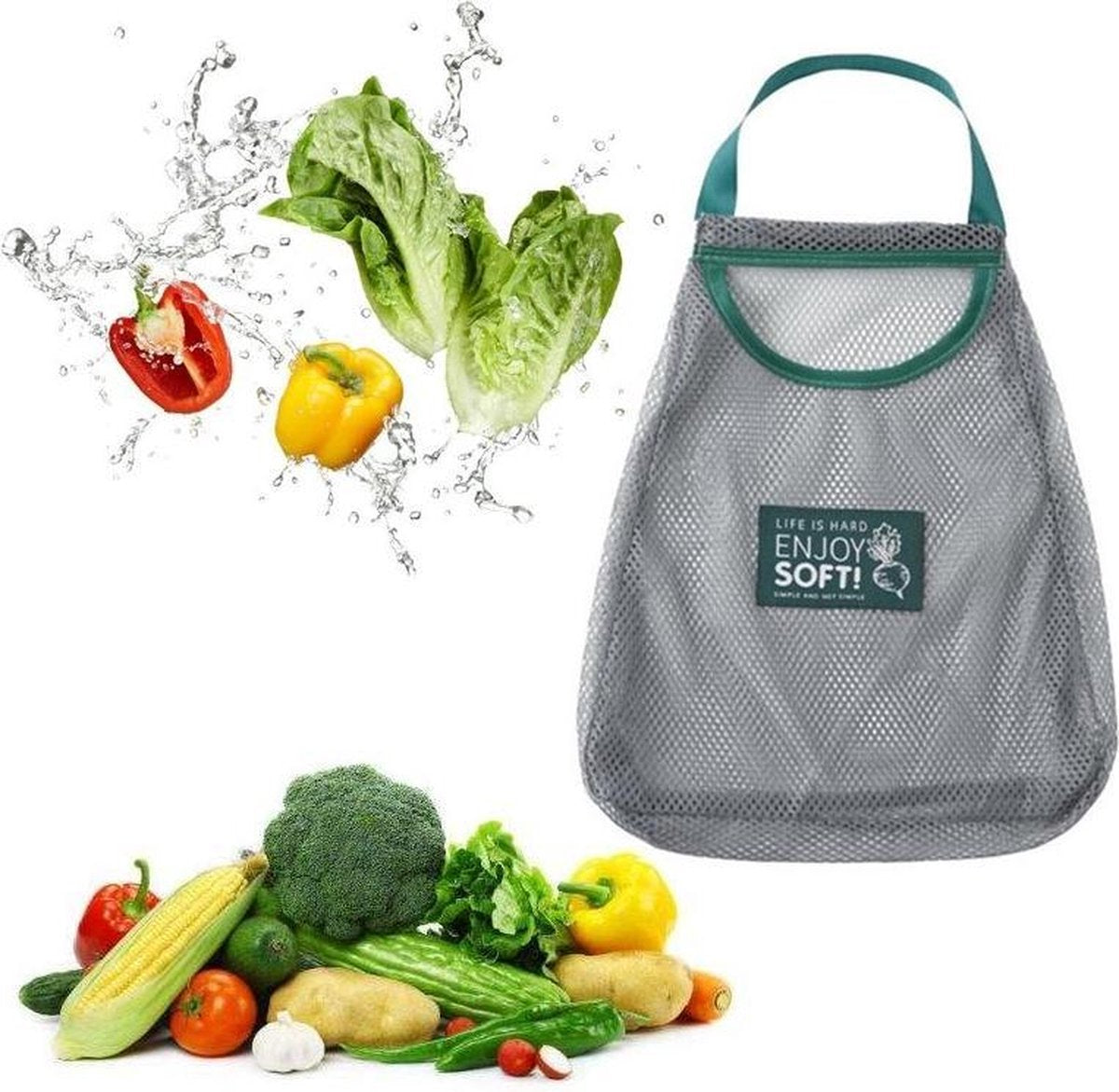 Fruit & Groente Netje-boodschappen -Groenten opbergnet-Herbruikbare Groente en Fruit Tas-Aardappel
