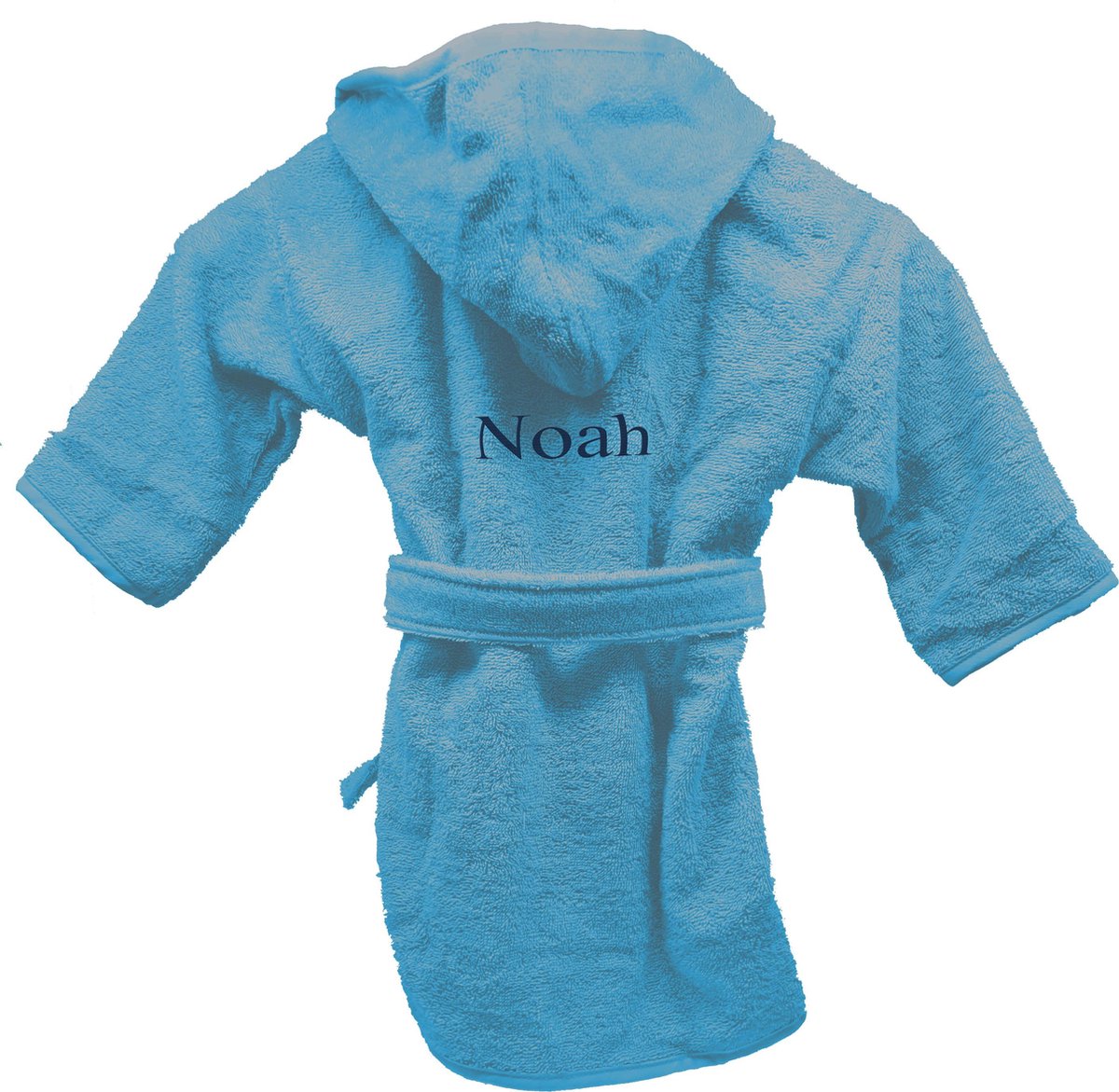 Badjas uni line 1-2jr - blauw - met GRATIS geborduurde naam