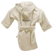 Badjas uni line 0-12mnd - cream - met GRATIS geborduurde naam